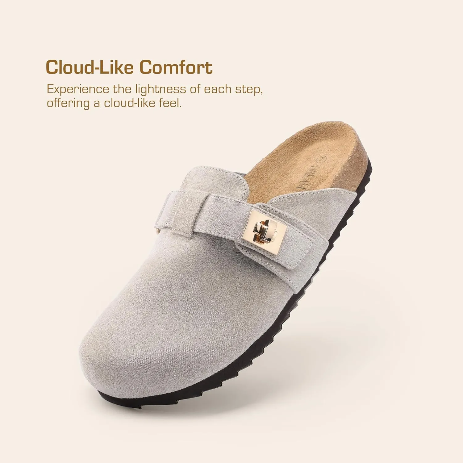 DREAM PAIRS Women's Clogs for Women Mules Cork Footbed Slip-On Shoes with Arch Support