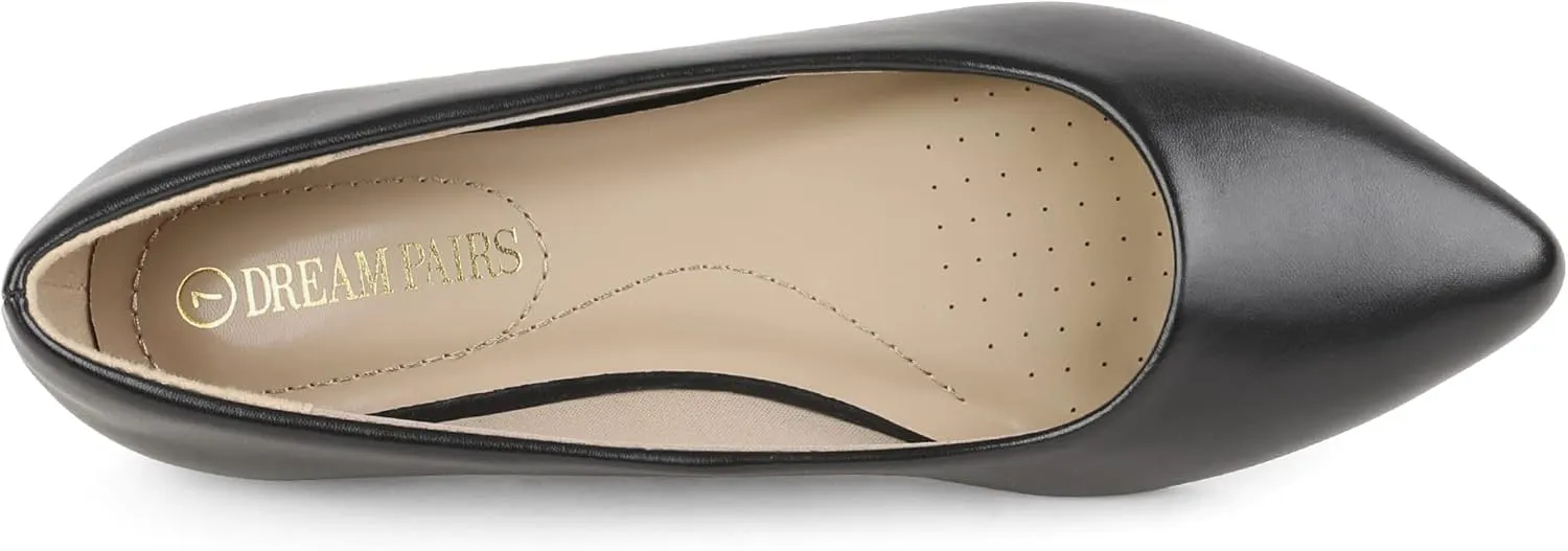 DREAM PAIRS Women's Dress Pointed Toe Flats Ballet Comfort Soft Slip On Casual Flat Shoes for Work Office Business