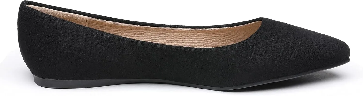 DREAM PAIRS Women's Dress Pointed Toe Flats Ballet Comfort Soft Slip On Casual Flat Shoes for Work Office Business