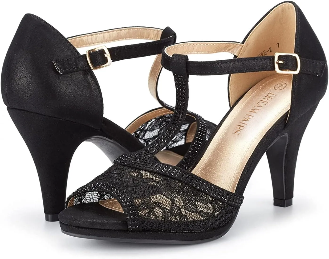 DREAM PAIRS Women's Fashion Stilettos Open Toe Pump Heel Sandals