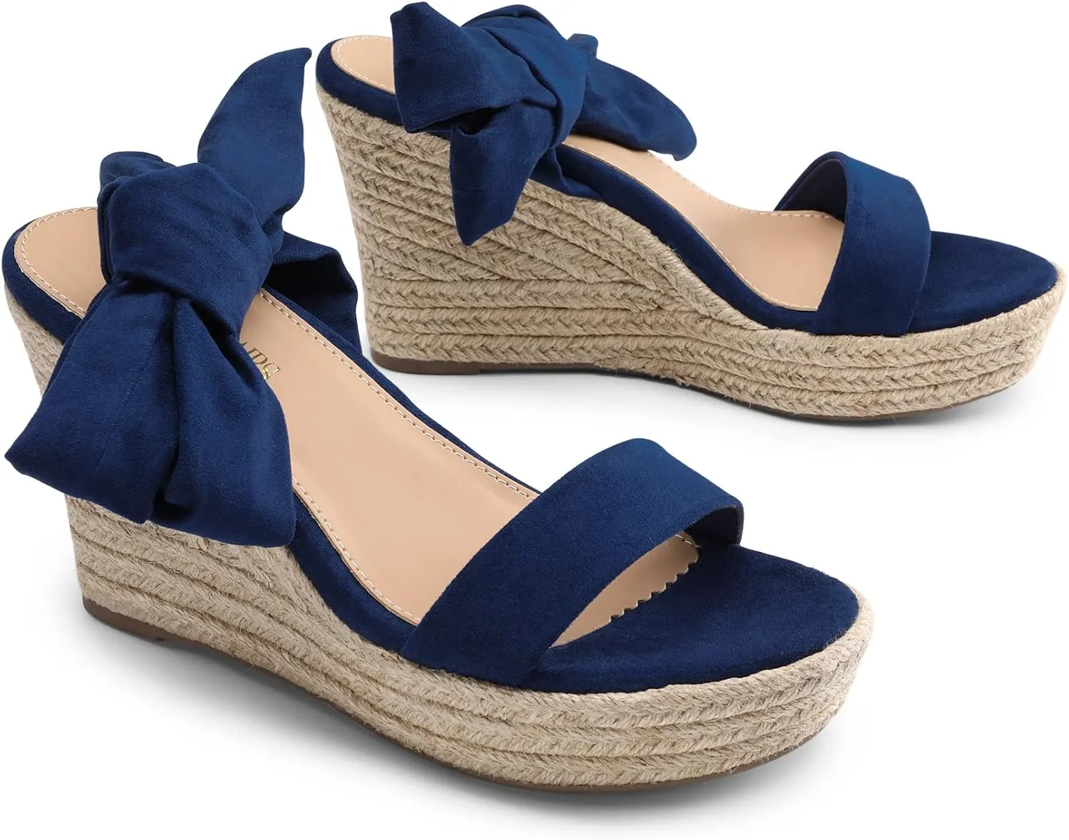 DREAM PAIRS Womens Open Toe Espadrilles Wedges Tie Lace Up Cute Ankle Strap Platform Sandals Dressy Shoes