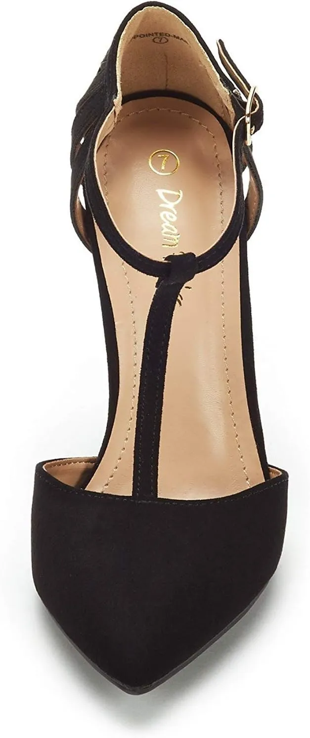 DREAM PAIRS Women's Oppointed-Mary Pump Shoe
