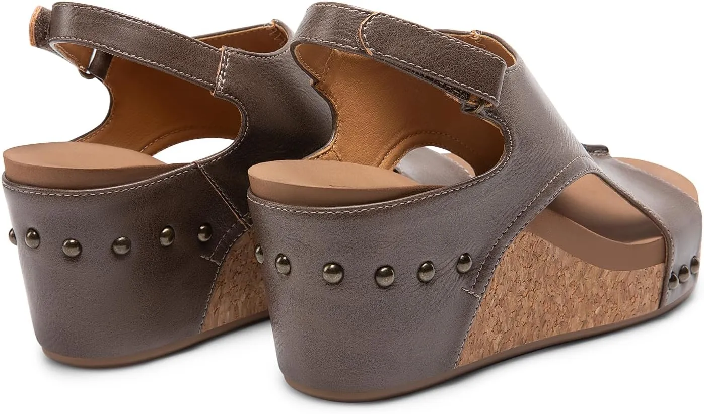 DREAM PAIRS Women's Platform Wedge Sandals, Comfortable Open-Toe Cork Casual & Dressy Summer Shoes