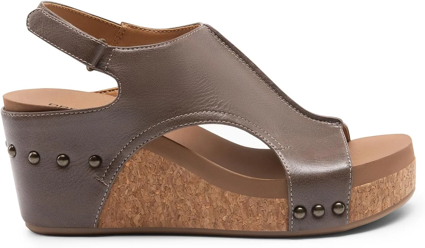 DREAM PAIRS Women's Platform Wedge Sandals, Comfortable Open-Toe Cork Casual & Dressy Summer Shoes