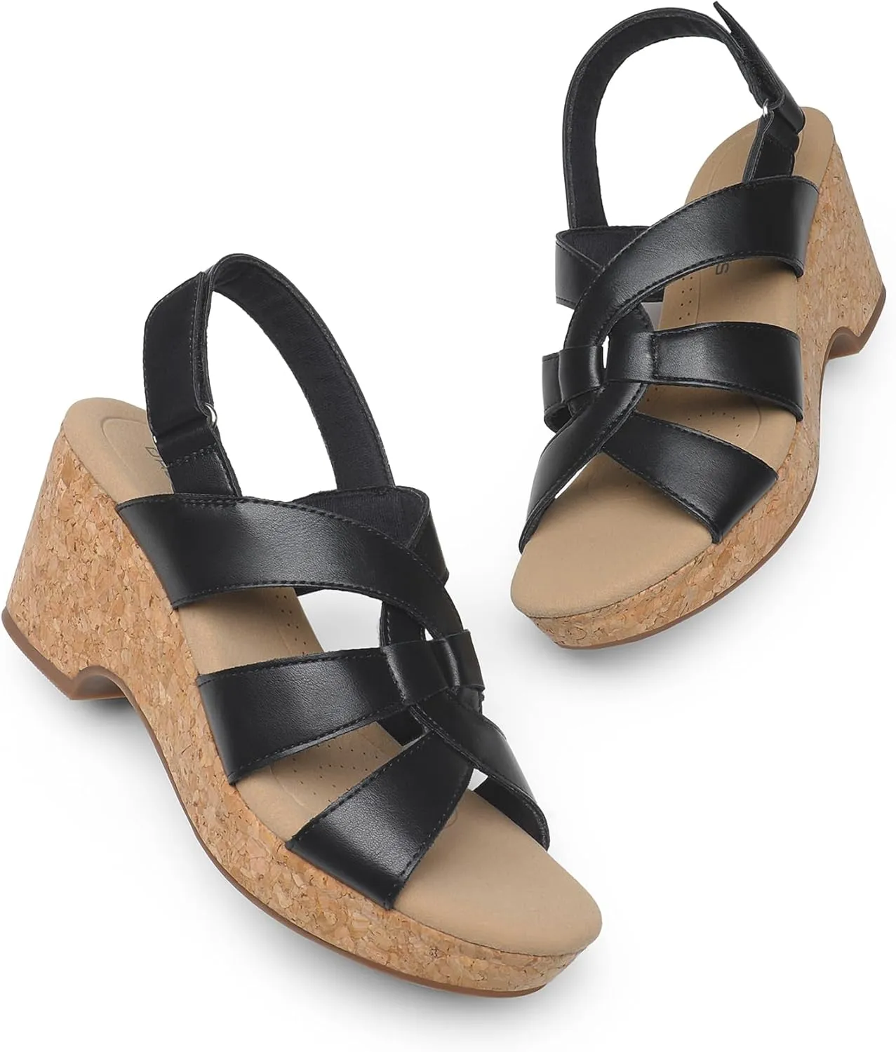 DREAM PAIRS Women's Wedge Sandals Comfortable Open Toe Platform Casual Dressy Cork Summer Dress Shoes