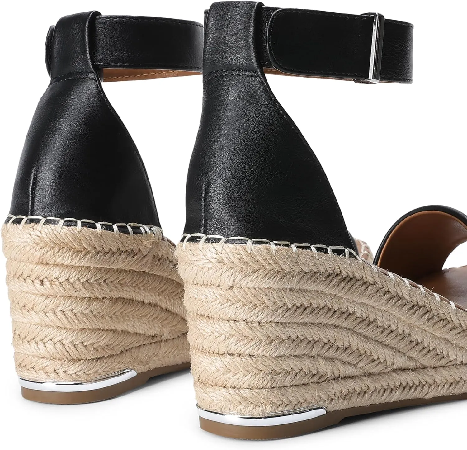 DREAM PAIRS Women's Wedge Sandals Open Toe Espadrilles Sandals Comfortable Dressy Ankle Strap Platform Sandals Suitable for Work Beach Summer Shoes