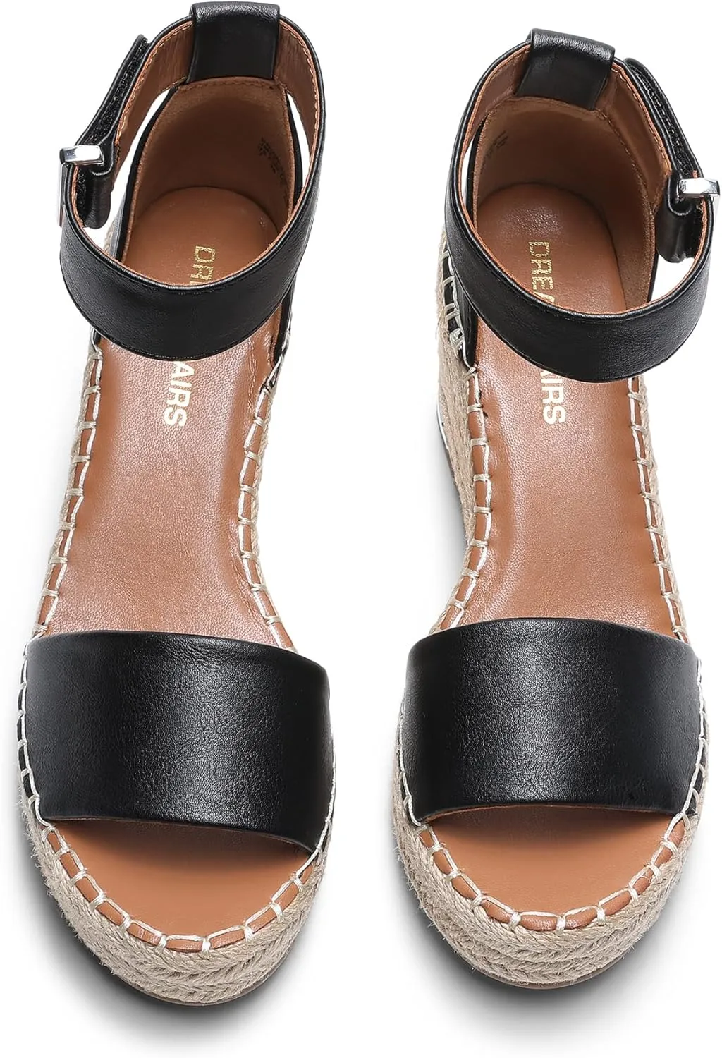 DREAM PAIRS Women's Wedge Sandals Open Toe Espadrilles Sandals Comfortable Dressy Ankle Strap Platform Sandals Suitable for Work Beach Summer Shoes