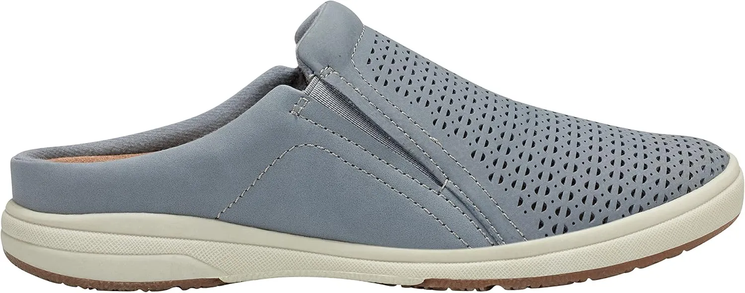 Earth Origins Women’s Emilia Sneaker I Slip-On Leather Clog with Breathable Cutouts for Everyday