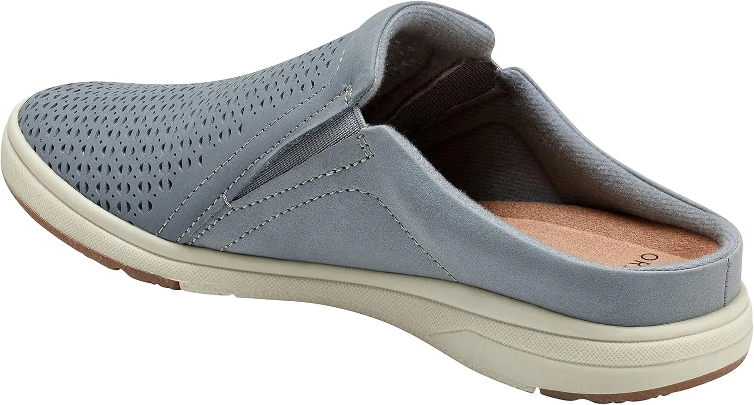 Earth Origins Women’s Emilia Sneaker I Slip-On Leather Clog with Breathable Cutouts for Everyday