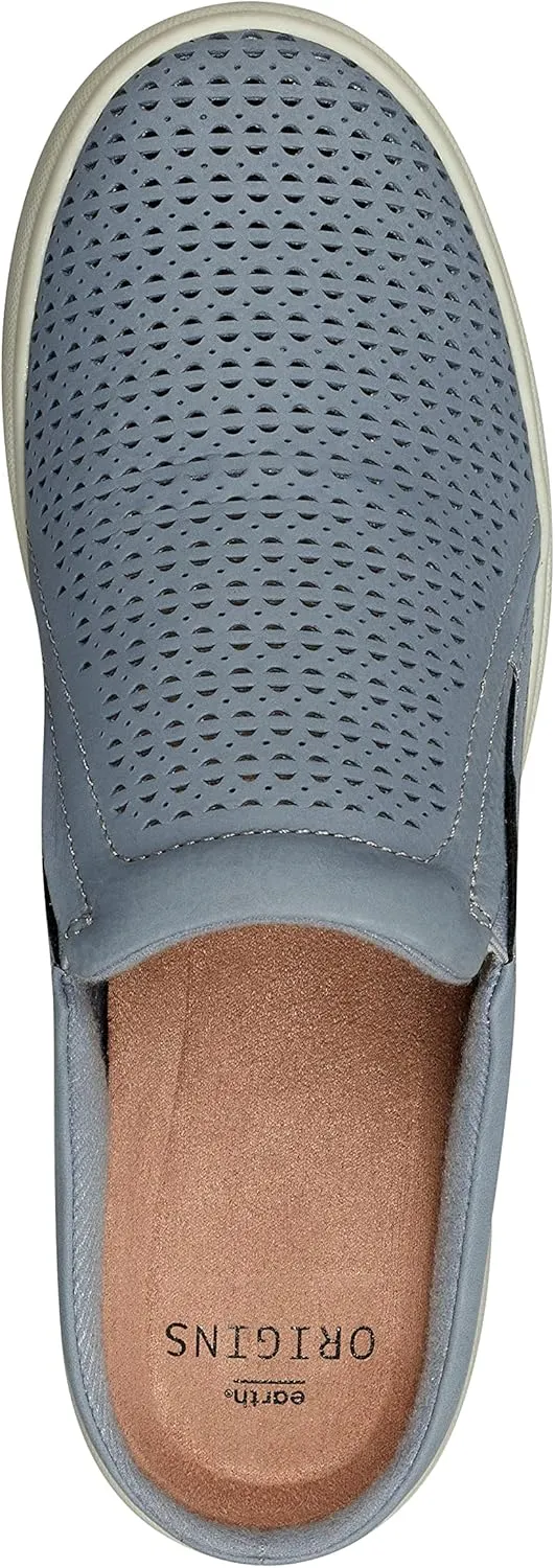 Earth Origins Women’s Emilia Sneaker I Slip-On Leather Clog with Breathable Cutouts for Everyday