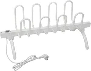 Electric Shoe Dryer with Switch, Heated Towel Rack, Floor-Standing Dry Shoe Rack, Portable Heated Drying Rack for Shoes Boots Socks Gloves