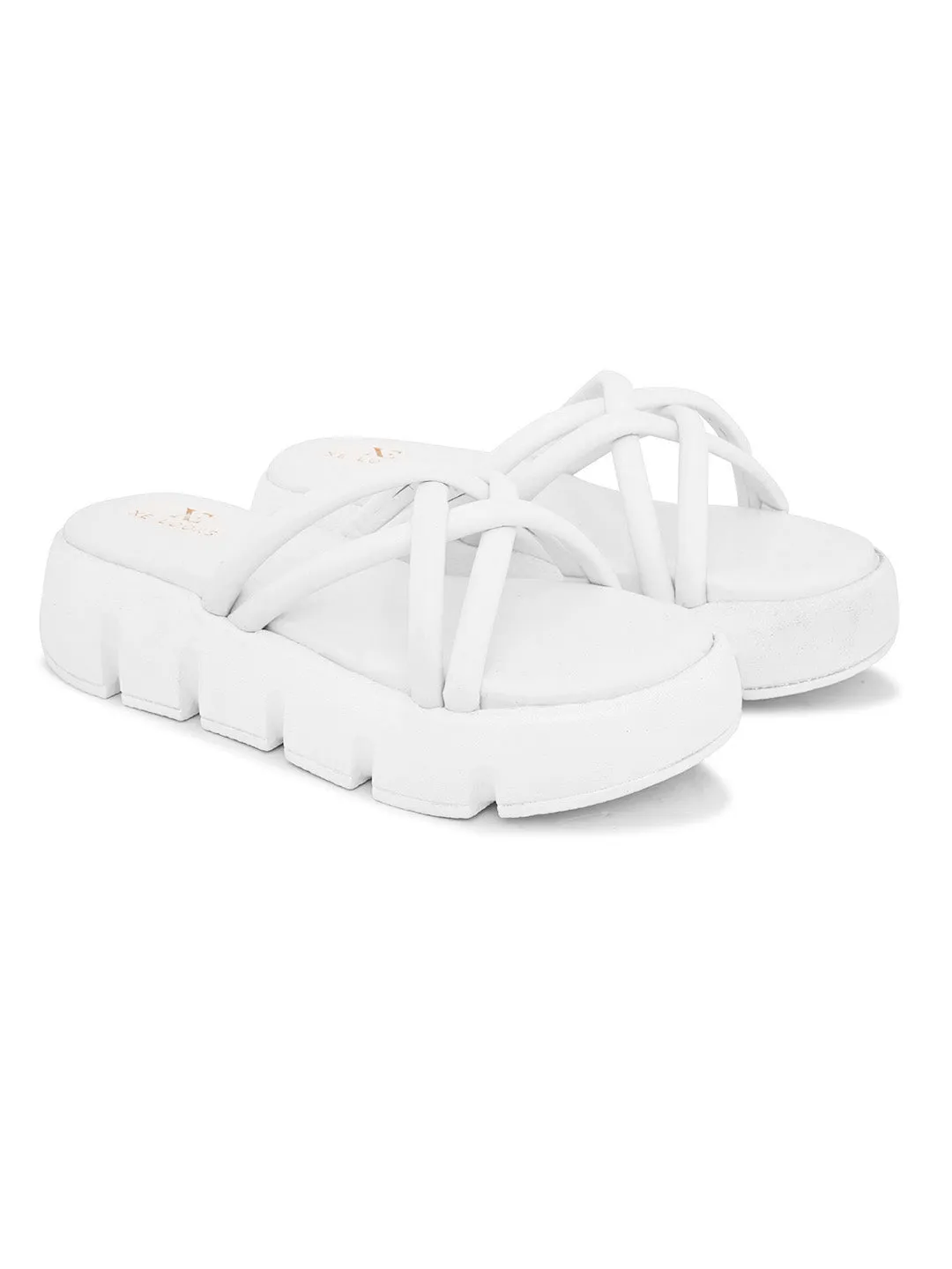 Elegant & Modern Comfortable Cushion Platform Slippers