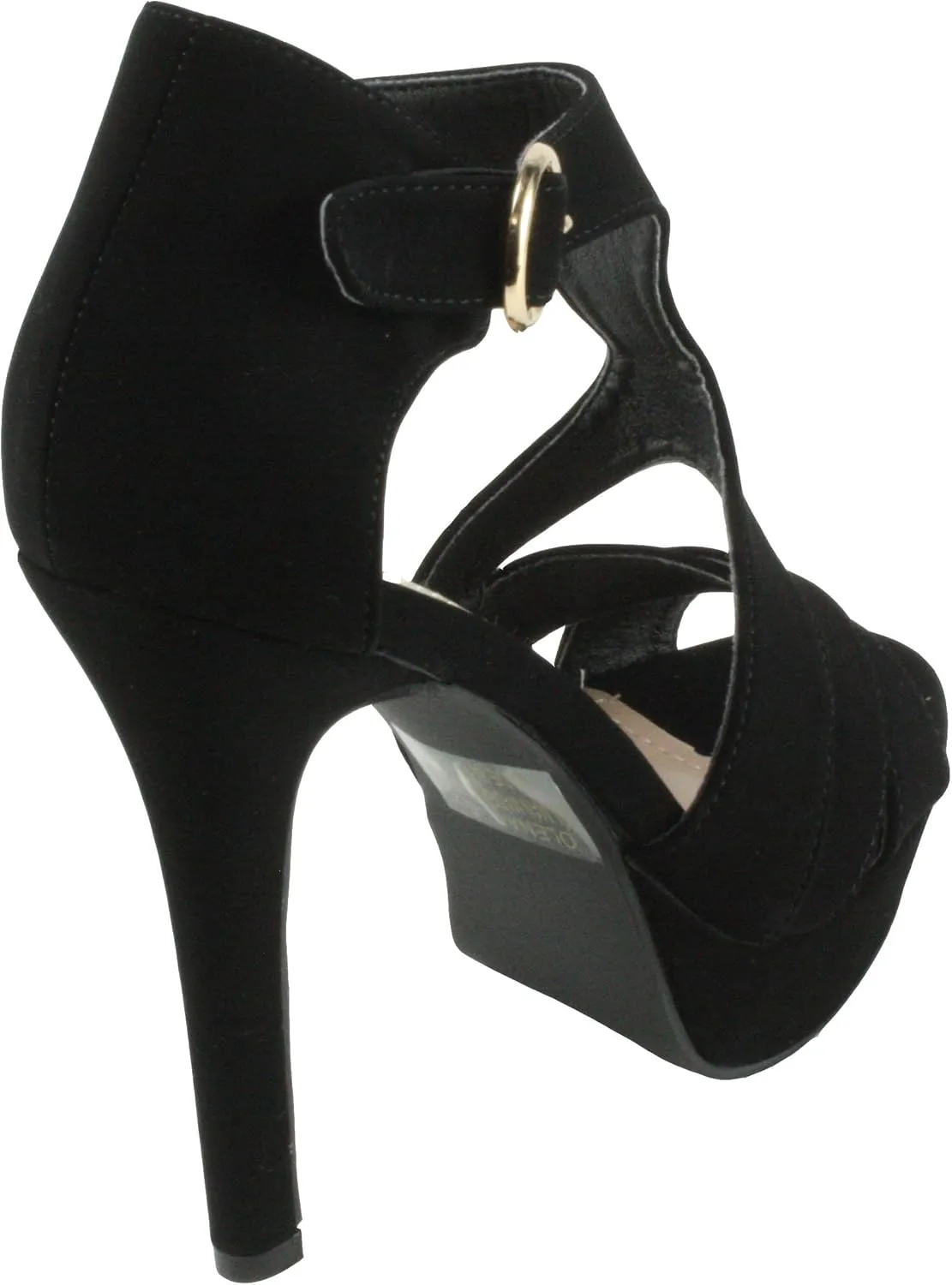 ELEGANT Women's Olena-1 Adjustable T-Strap Platform High Heels Dress Pumps