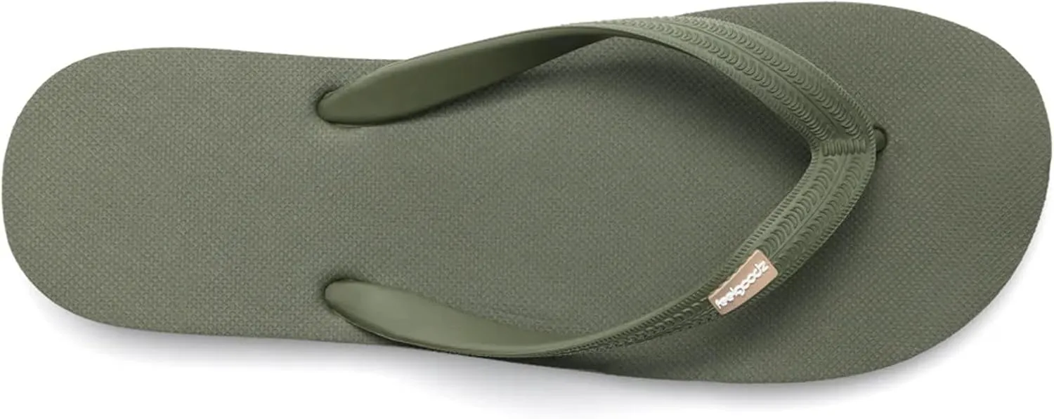 Feelgoodz Mens Classicz Rubber Flip-Flops - Waterprooof, 100% Natural Rubber & All-Vegan Sandals, Fair Trade Certified Slippers, Consciously Sourced & Artisan-Crafted