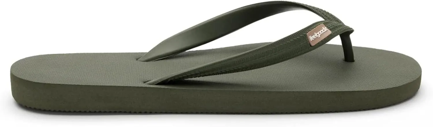 Feelgoodz Mens Classicz Rubber Flip-Flops - Waterprooof, 100% Natural Rubber & All-Vegan Sandals, Fair Trade Certified Slippers, Consciously Sourced & Artisan-Crafted