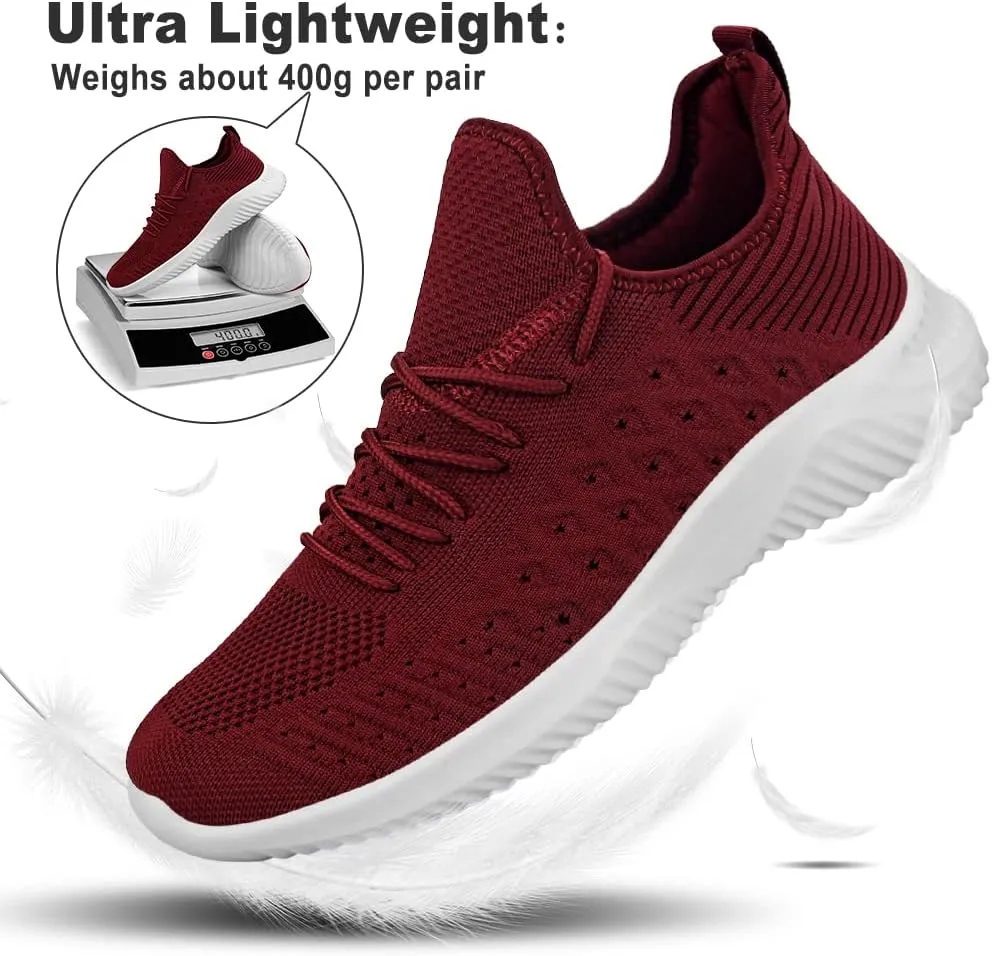 Feethit Mens Slip On Walking Shoes Lightweight Breathable Non Slip Running Shoes Comfortable Fashion Sneakers for Men