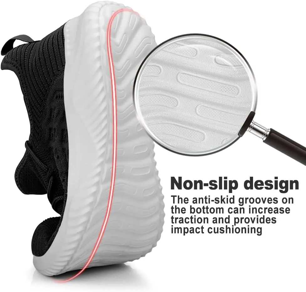 Feethit Mens Slip On Walking Shoes Lightweight Breathable Non Slip Running Shoes Comfortable Fashion Sneakers for Men