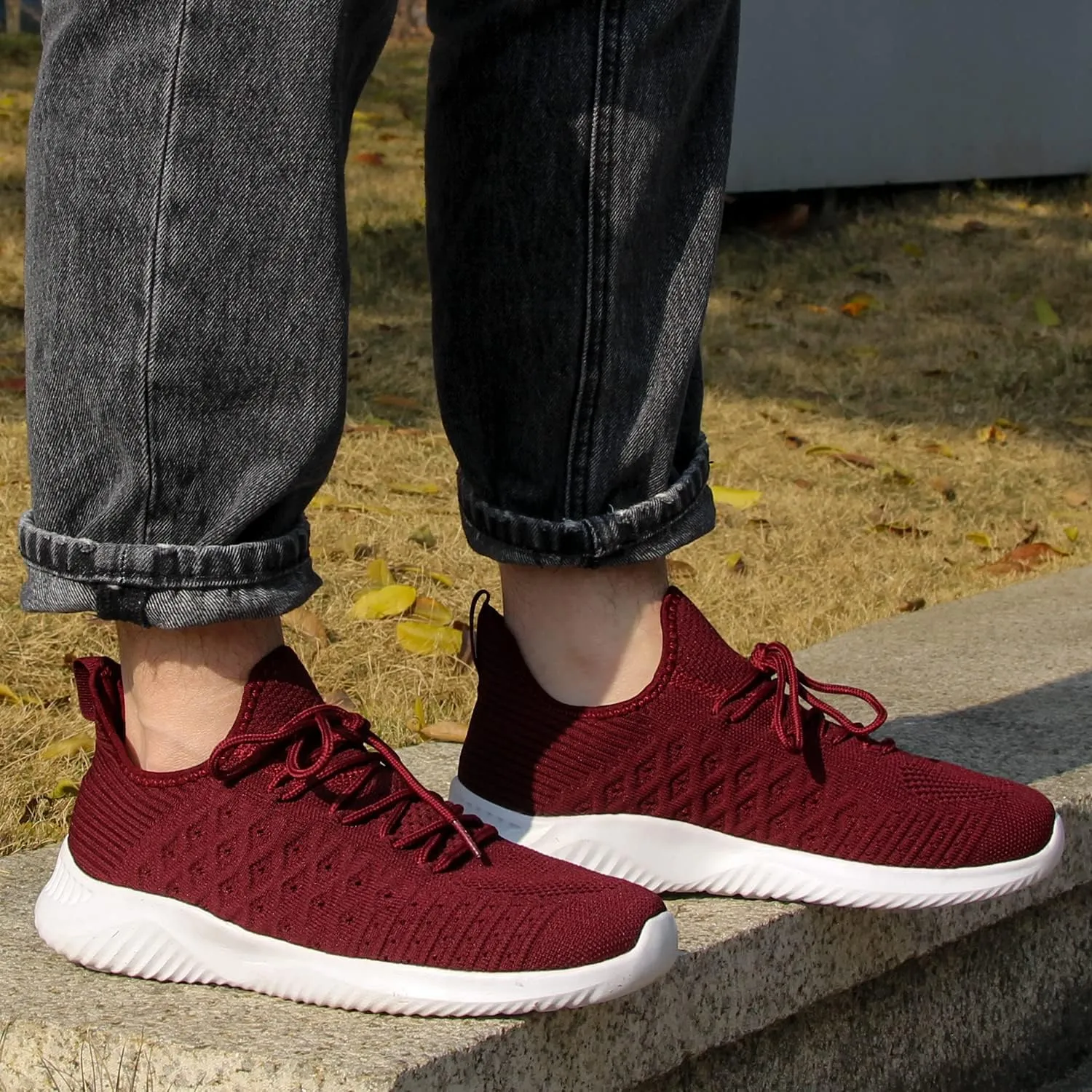 Feethit Mens Slip On Walking Shoes Lightweight Breathable Non Slip Running Shoes Comfortable Fashion Sneakers for Men