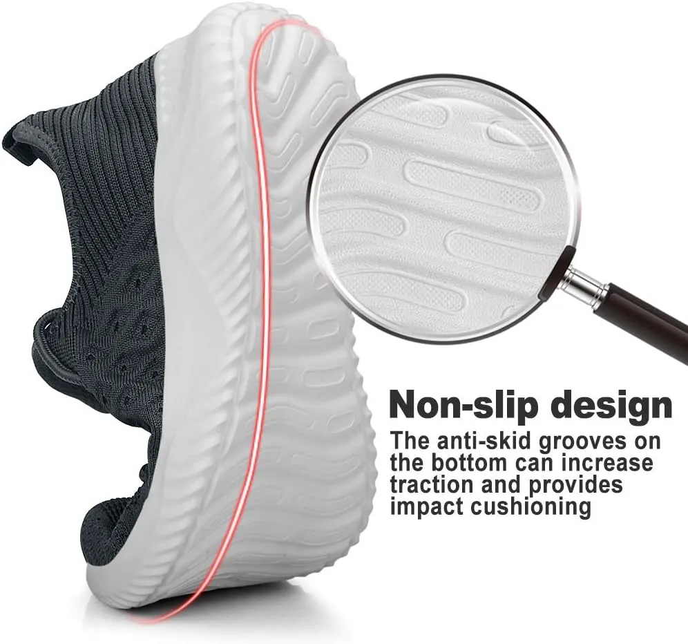 Feethit Mens Slip On Walking Shoes Lightweight Breathable Non Slip Running Shoes Comfortable Fashion Sneakers for Men