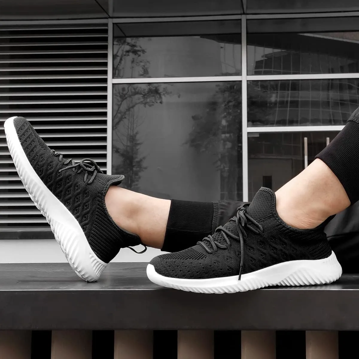 Feethit Mens Slip On Walking Shoes Lightweight Breathable Non Slip Running Shoes Comfortable Fashion Sneakers for Men