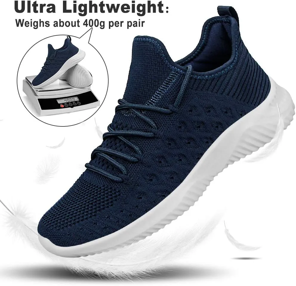 Feethit Mens Slip On Walking Shoes Lightweight Breathable Non Slip Running Shoes Comfortable Fashion Sneakers for Men