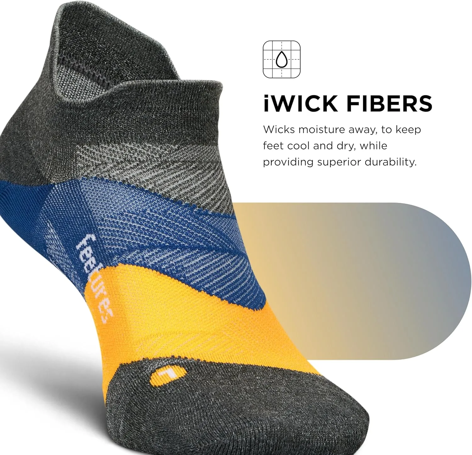 Feetures Elite Ultra Light Cushion Ankle Socks - Sport Sock with Targeted Compression
