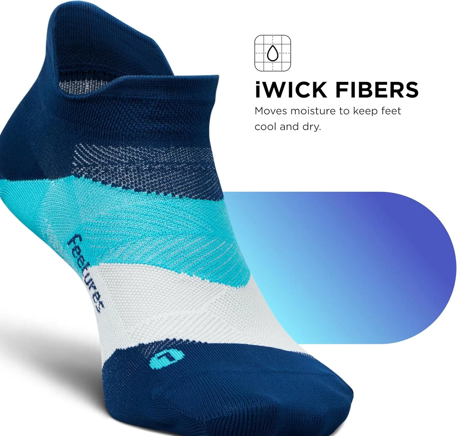 Feetures Elite Ultra Light Cushion Ankle Socks - Sport Sock with Targeted Compression