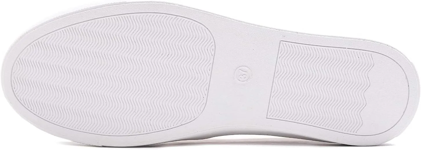 FEVERSOLE Women's Fashion Shiny Soft Slip On Sneaker Sparkle Casual Comfort Loafers