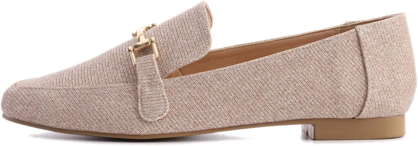 Feversole Women's Fashion Trim Deco Loafer Slippers
