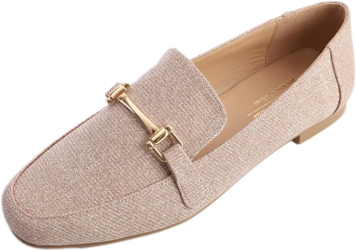Feversole Women's Fashion Trim Deco Loafer Slippers