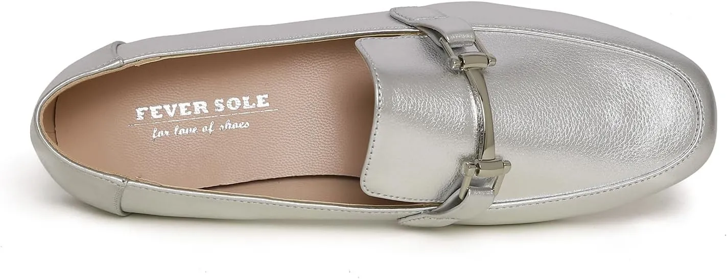 Feversole Women's Fashion Trim Deco Loafer Slippers