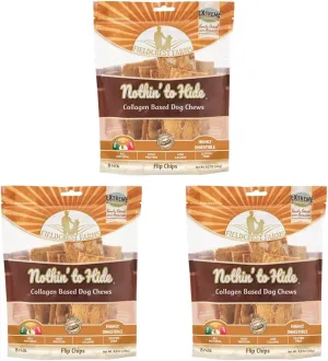 Fieldcrest Farms Nothin to Hide Flip Chips Chews for Dogs - All Natural Rawhide Alternative Treats for Dogs, Chicken, Beef or Peanut Butter Flavor Snack for All Breed Dogs (Peanut Butter, 8.5 Oz)