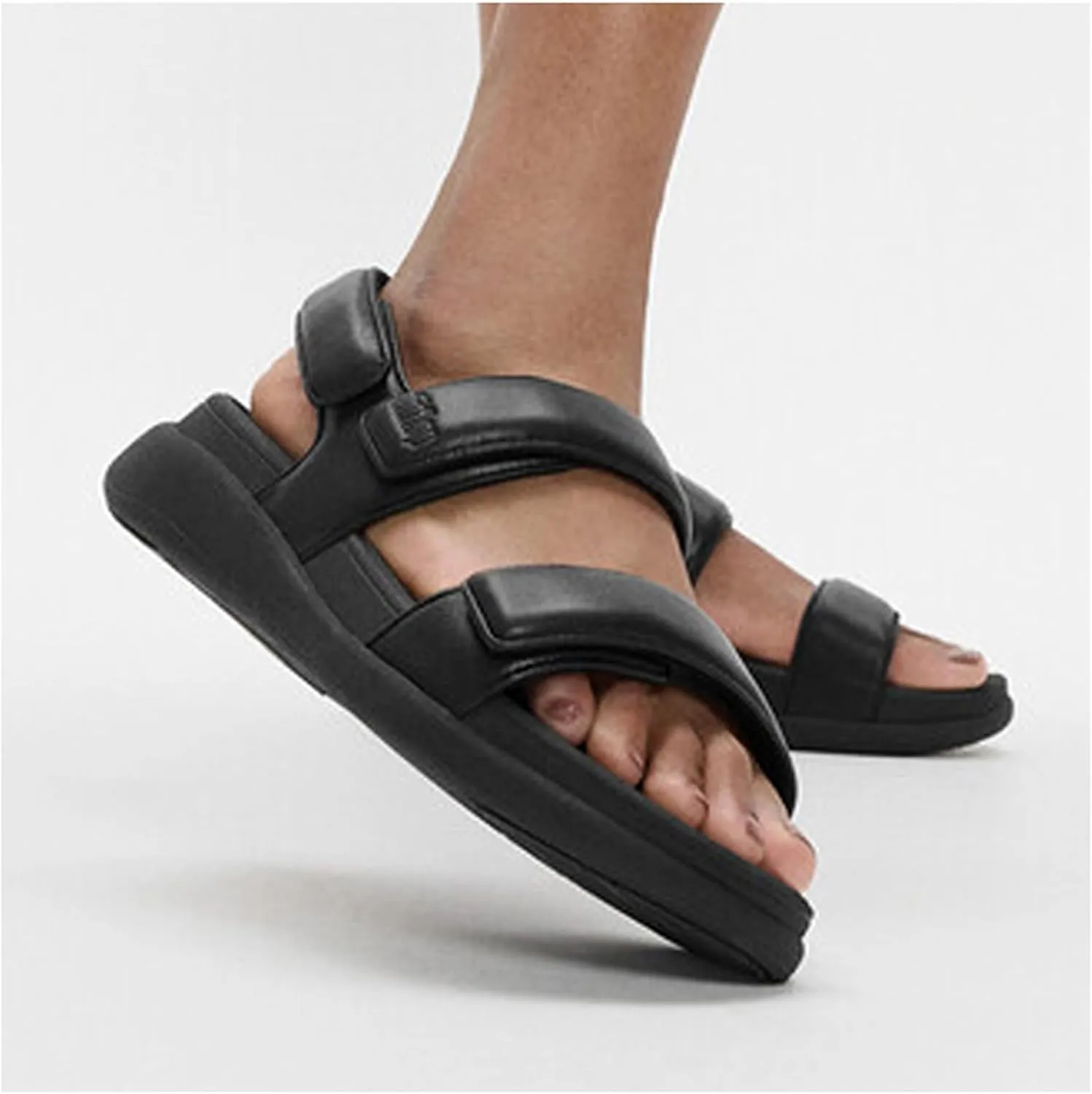FitFlop Women's F-Mode Go Adjustable Flatform Back-Strap Sandals Wedge