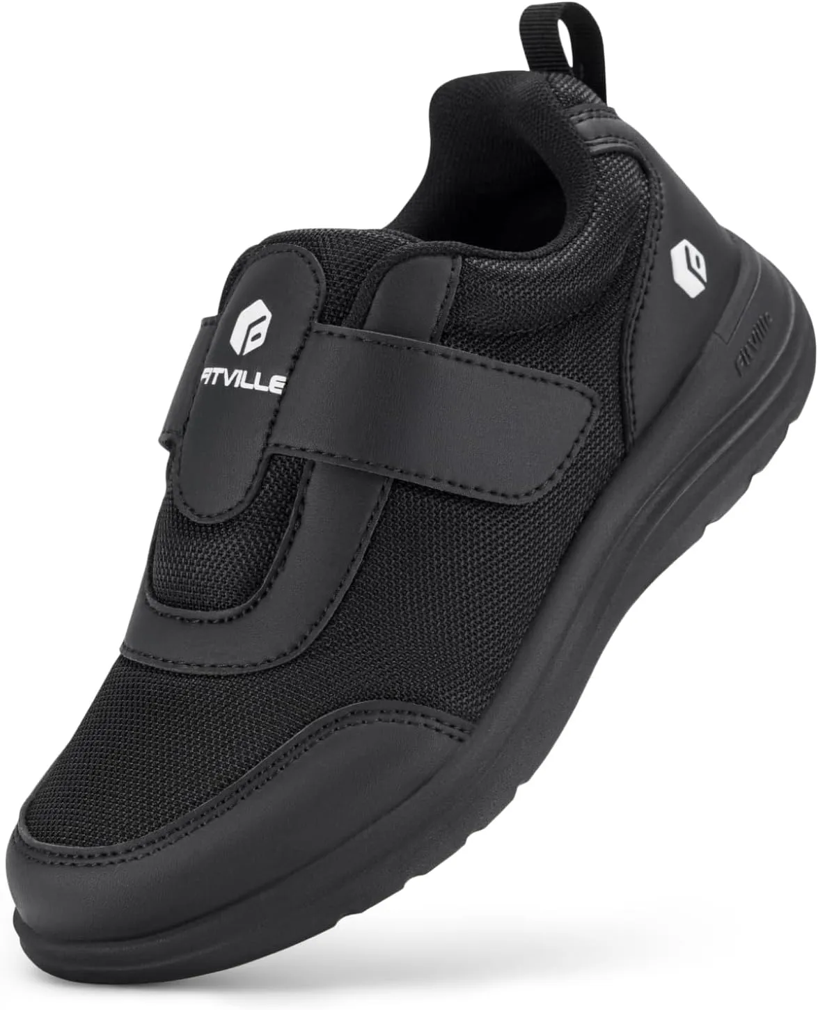 FitVille Diabetic Shoes for Women Wide Width, Fully Adjustable Straps Wide Toe Box Shoes Women Shoes for Edema and Swollen Feet