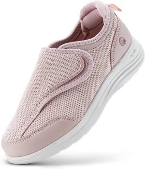 FitVille Diabetic Shoes for Women Wide Width with Arch Support, Fully Adjustable Straps Extra Wide Shoes for Women