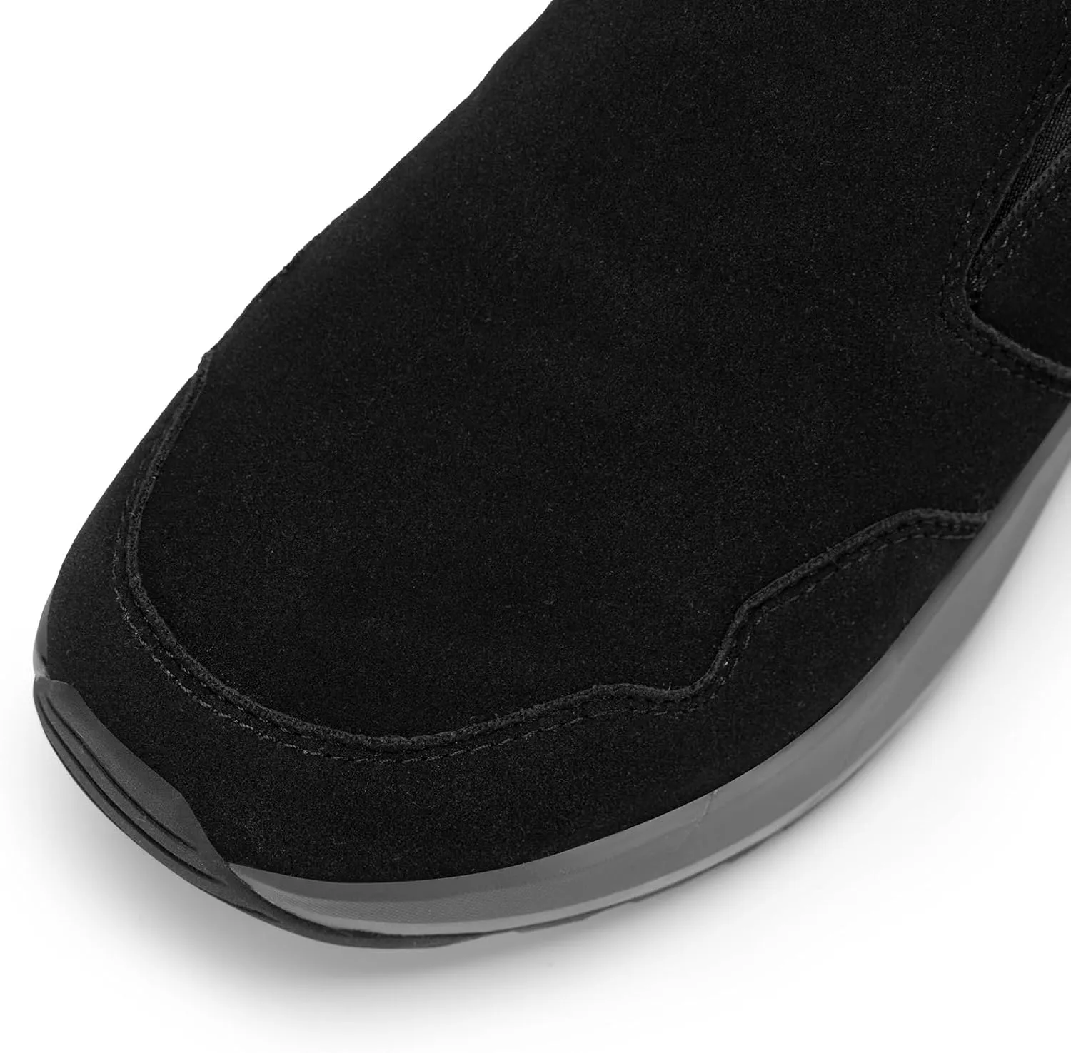 FitVille Men's Wide Slip on Shoes for Men Hiking Shoes Go Walking Shoes Loafers Trekking Trails Sneakers with Arch Support