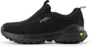 FitVille Wide Slip on Shoes for Men Hiking Walking Shoes Trekking Loafer with Arch Support | Slip Resistant | Wide Toe Box