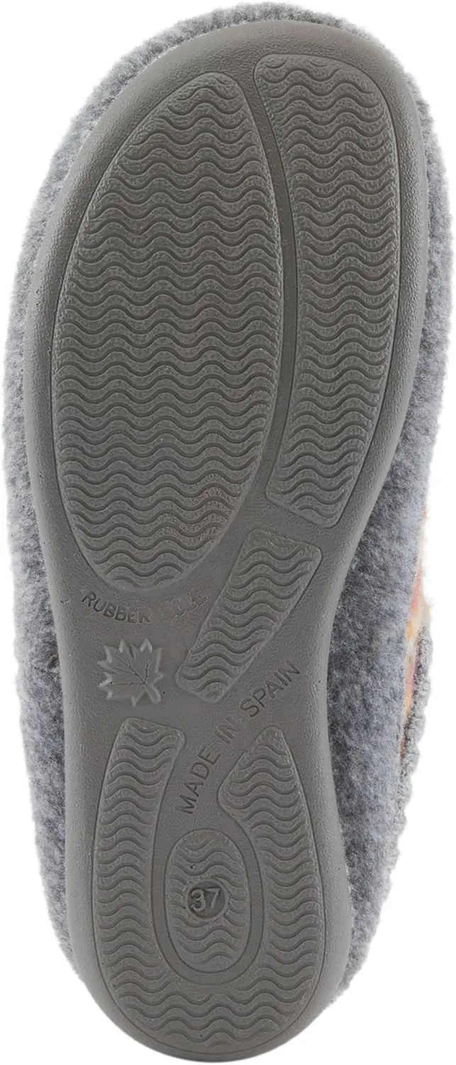 Flexus Women's GELINA Knitted Wool Slides with Recycled Materials, Comfortable Fit, and Rubber Outsole