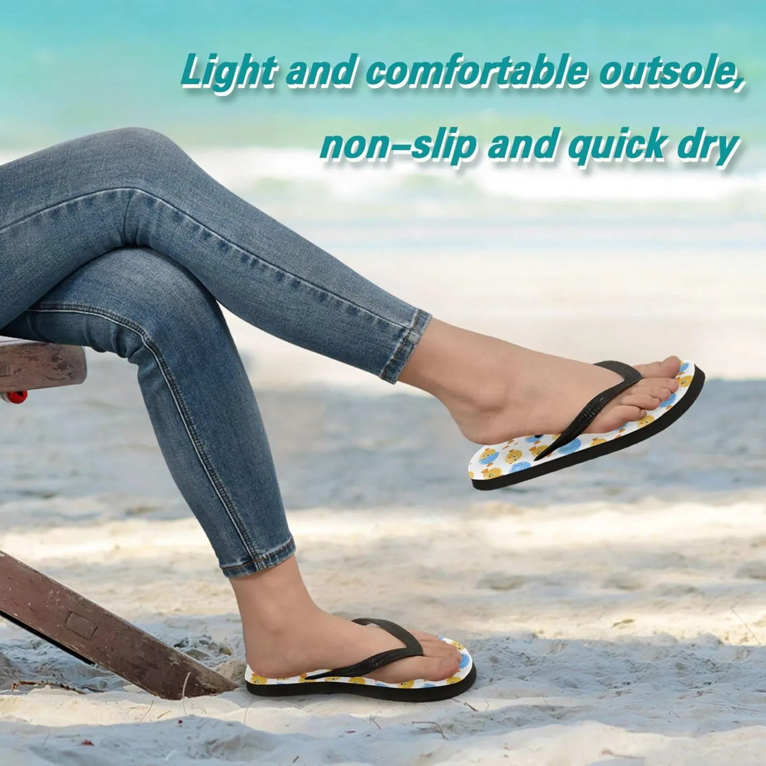 Flip Flops for Men Women Summer Beach Sandal Bathroom Shower Shoes