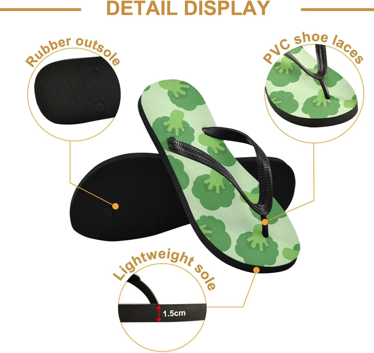 Flip Flops for Men Women Summer Beach Sandal Bathroom Shower Shoes