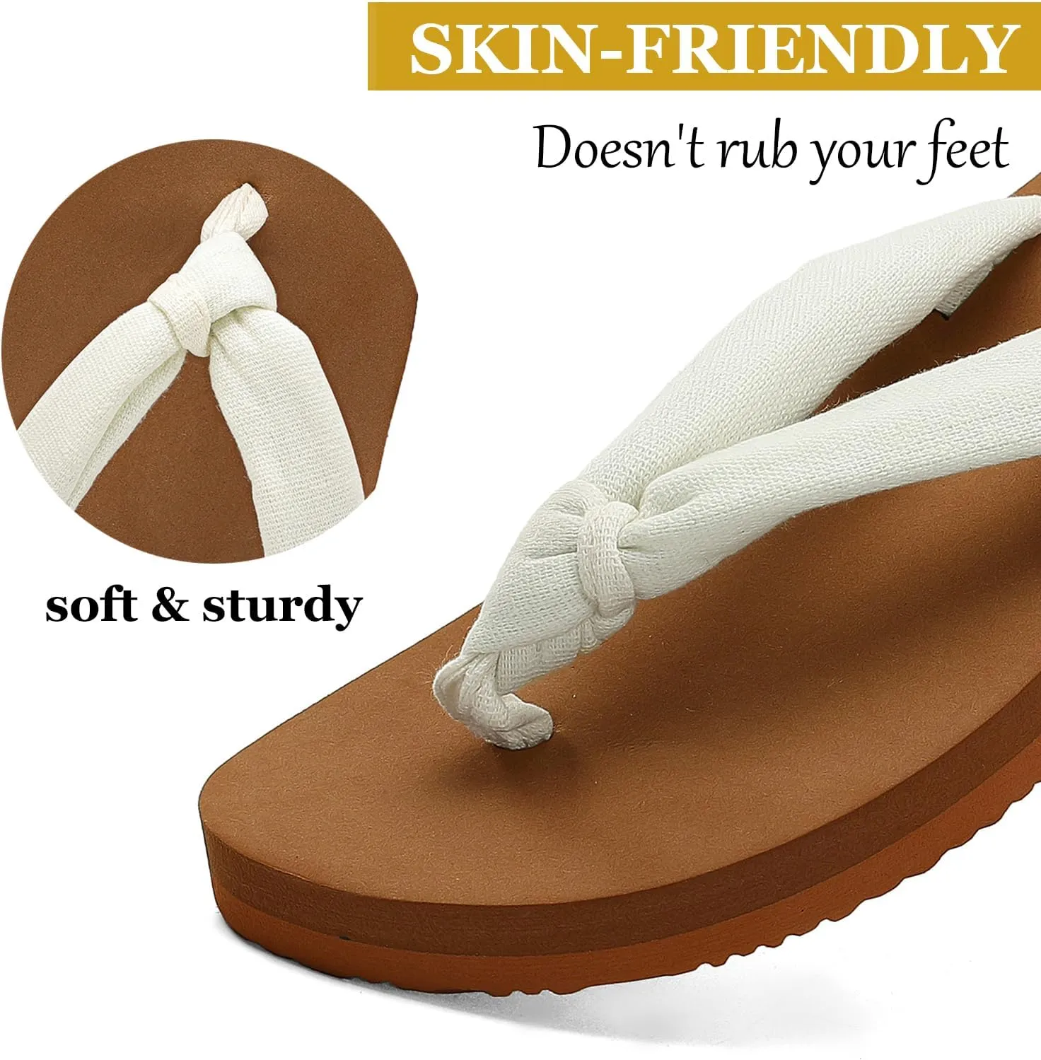 Flip Flops for Women,Yoga Mat Flip Flops Women,Beach Thong Sandals for Women,Indoor and Outdoor Womens Flip Flops