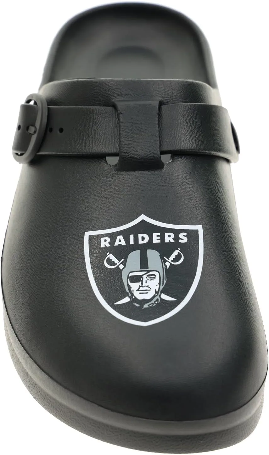 FOCO Open Back Buckle Clog – Comfortable Slip-On Sandals for NFL Fans, Officially Licensed Team Footwear
