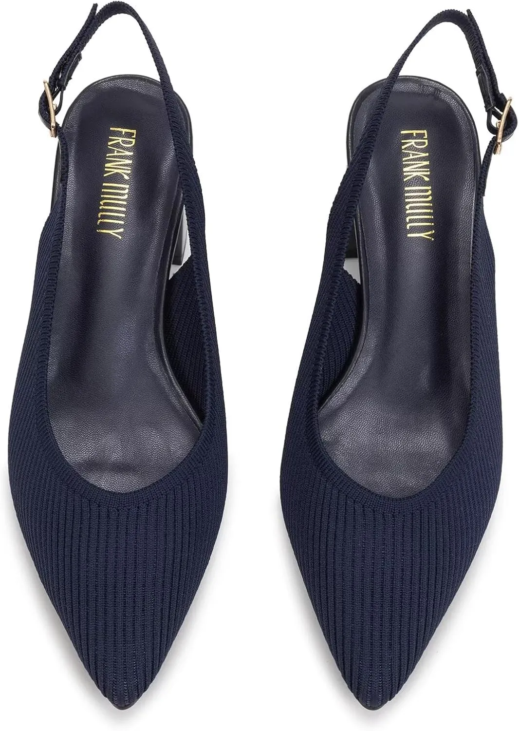 Frank Mully Women's Slingback Heels Pointed Toe Work Pumps Comfortable Chunky Pumps Closed Toe Stylish Dressy Shoes