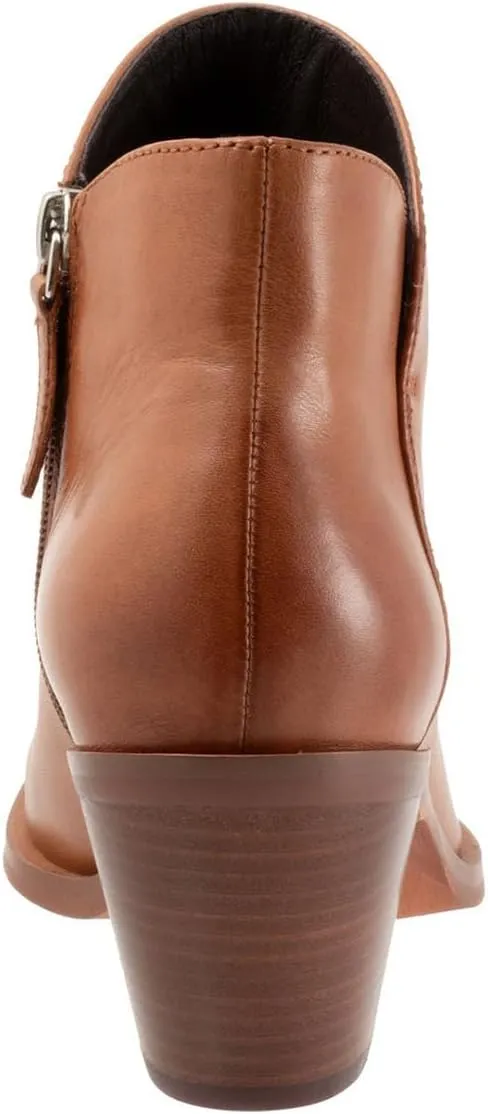 FSJ Women Low Chunky Stacked Heel Ankle Boots Closed Toe Split Shaft Booties with Side Zipper Stylish Casual Shoes Size 4-16 US