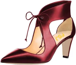 FSJ Women Stylish High Heel Pumps Lace Up Sandals Cut Out Stiletto Party Evening Dress Prom Shoe Size 4-15 M US