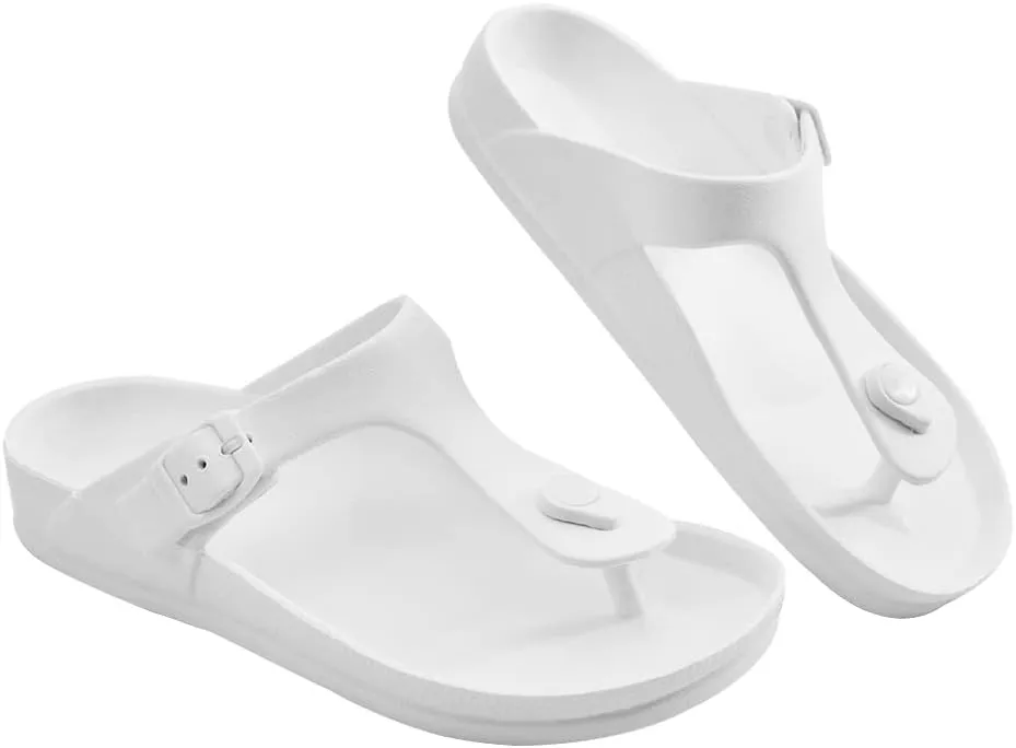 FUNKYMONKEY EVA Flip Flops Waterproof Adjustable Thong Sandals for Mens and Womens