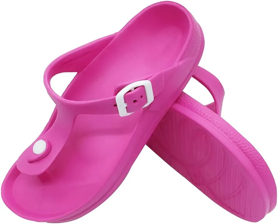 FUNKYMONKEY EVA Flip Flops Waterproof Adjustable Thong Sandals for Mens and Womens
