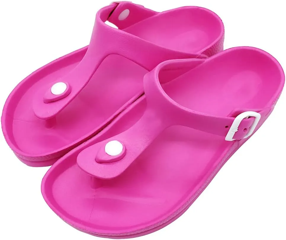 FUNKYMONKEY EVA Flip Flops Waterproof Adjustable Thong Sandals for Mens and Womens