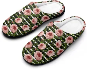 Game Print Halloween Slippers For Women Men Warm Memory Foam Cotton Clog House Slippers Slip-On Shoes Indoor Outdoor