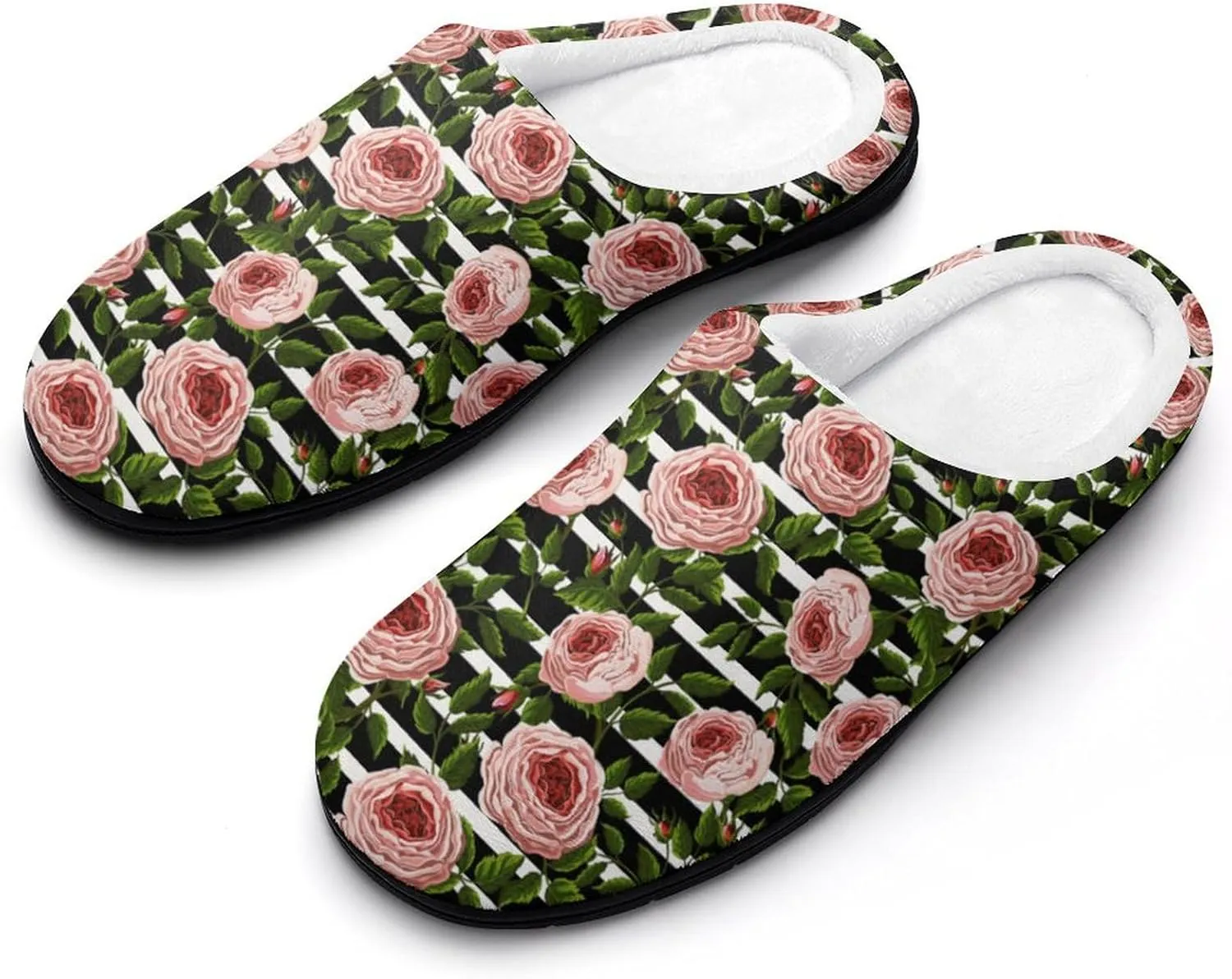 Game Print Halloween Slippers For Women Men Warm Memory Foam Cotton Clog House Slippers Slip-On Shoes Indoor Outdoor